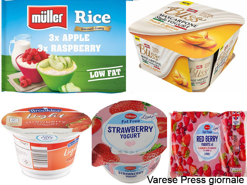 Yogurt Müller, corpi estranei limitati ad alcune referenze prodotte e distribuite nel Regno Unito e in Irlanda e non in Italia